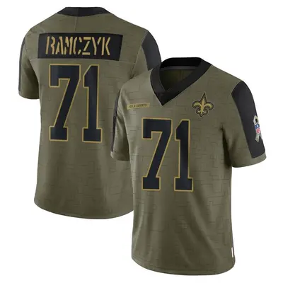 Men's Ryan Ramczyk New Orleans Saints 2021 Salute To Service Jersey - Olive Limited