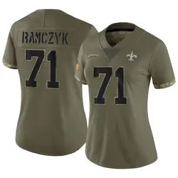 Women's Ryan Ramczyk New Orleans Saints 2022 Salute To Service Jersey - Olive Limited