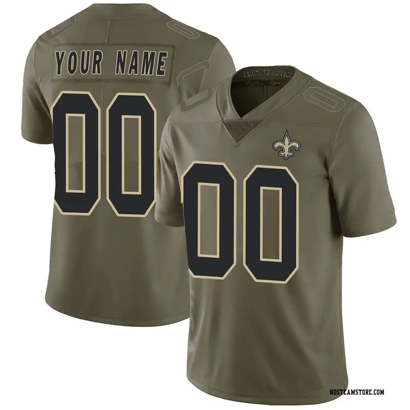 Youth Custom New Orleans Saints 2017 Salute to Service Jersey - Green ...