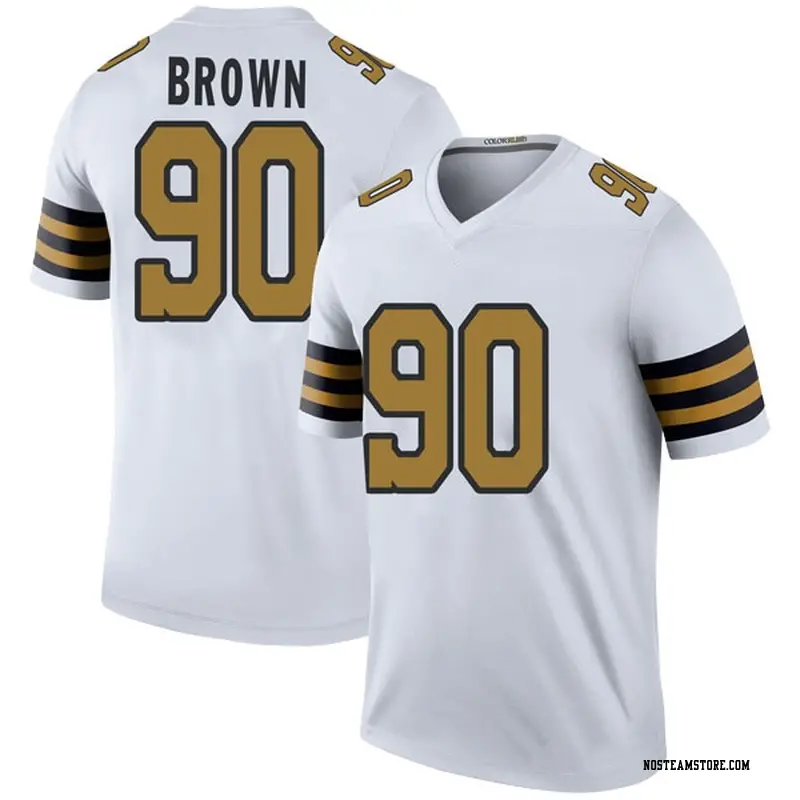 Youth Malcom Brown New Orleans Saints Color Rush Jersey - White Legend